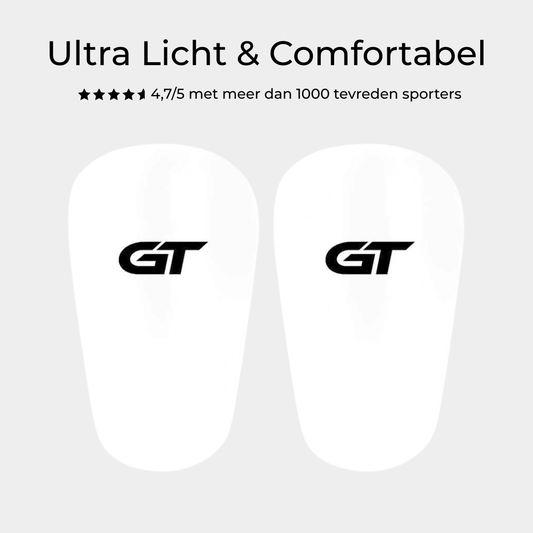 GT Mini scheenbeschermers Wit 10x6 cm voetbal. Mini Shin Pads