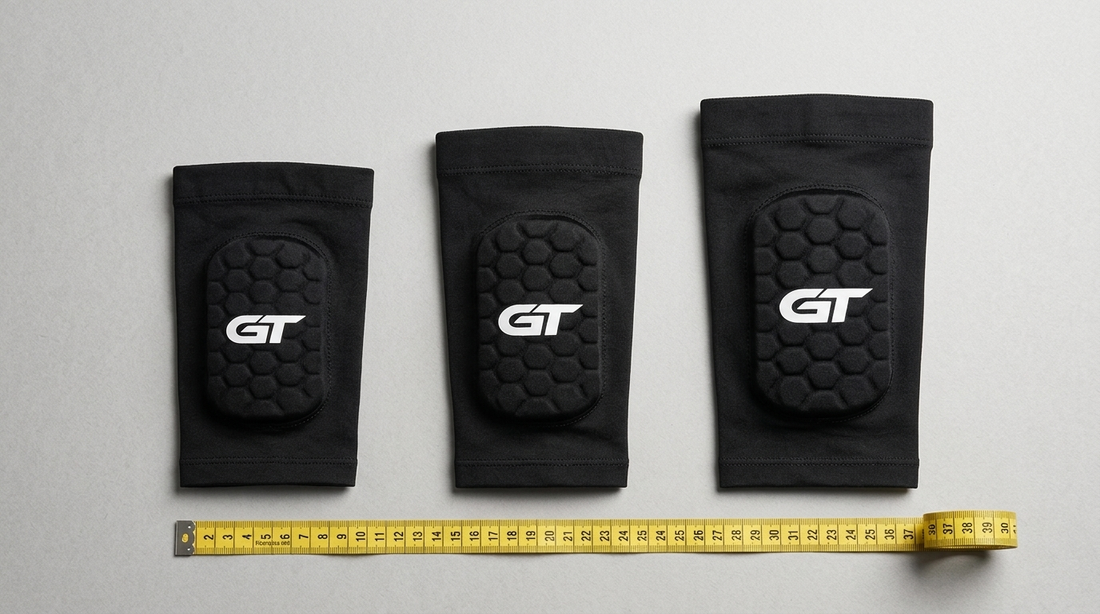 GT Sleeve Shin Pads maattabel - scheenbeschermers maat per leeftijd