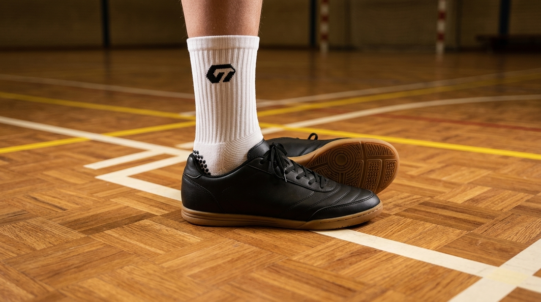 GT GRIP Socks - gripsokken zaalvoetbal op parketvloer