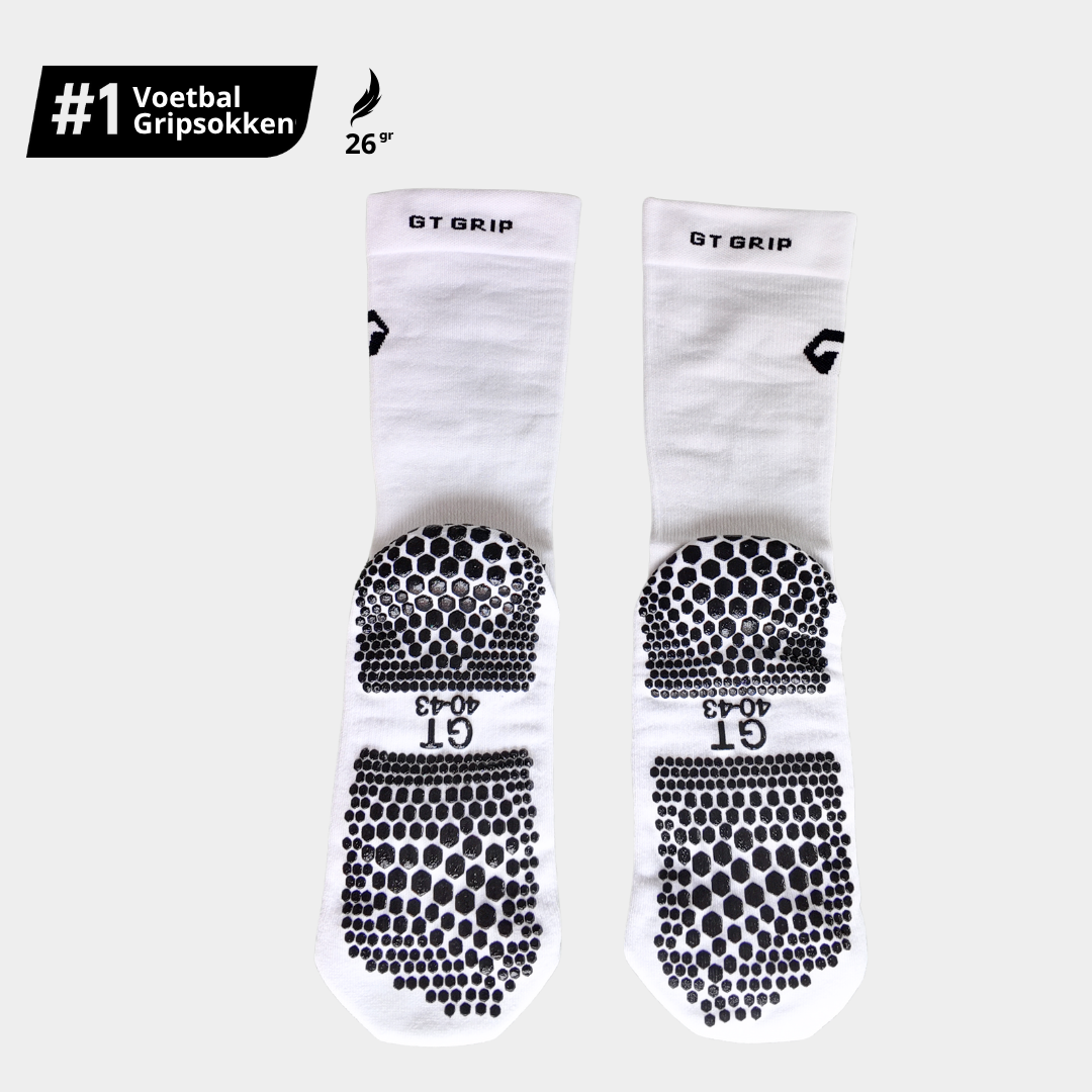 GT Ultra Light Grip Socks - voetbal gripsokken wit