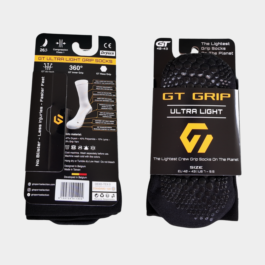 GT Ultra Light Grip Socks - voetbal gripsokken verpakking