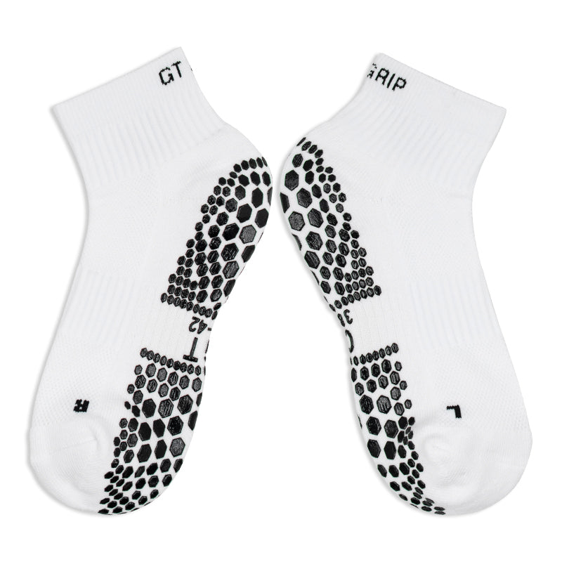GT Ankle Grip Socks Zwart wit plat getrokken