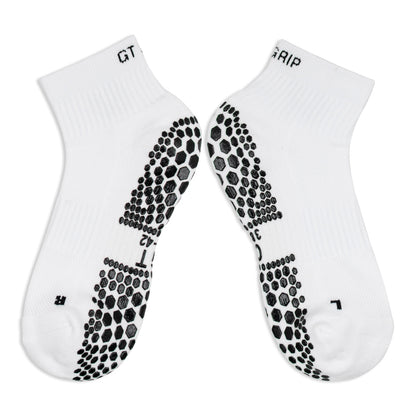 GT Ankle Grip Socks Zwart wit plat getrokken
