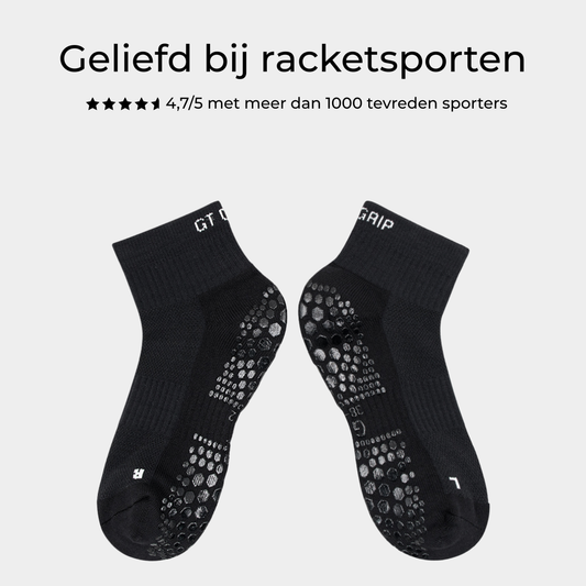 GT Ankle Grip Socks Zwart, enkel gripsokken zwart