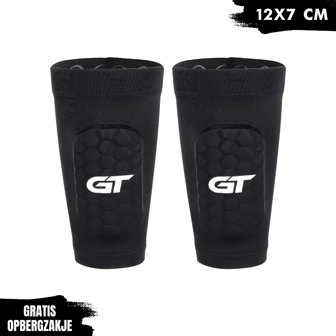 GT Sleeve Shin Pads - 12 x 7 cm ingebouwde scheenbescherming - Vooraanzicht