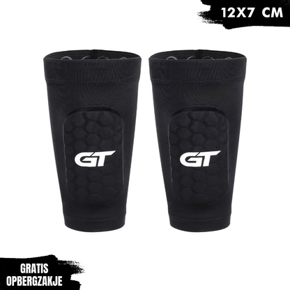 GT Sleeve Shin Pads - 12 x 7 cm ingebouwde scheenbescherming - Vooraanzicht