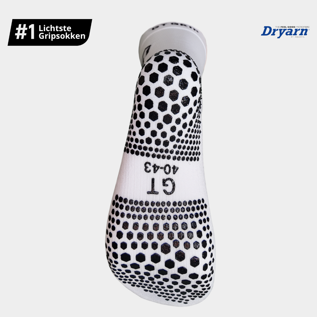 GT Ultra Light Grip Socks - voetbal gripsokken wit - gripkousen, compressieklasse 1