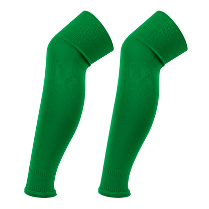 Groene footless sokken, groene tubesokken, groene sleeve socks voetbal