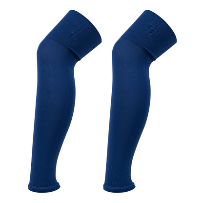 Navy Blauwe footless sokken, Navy Blauwe tubesokken, Navy Blauwe sleeve socks voetbal
