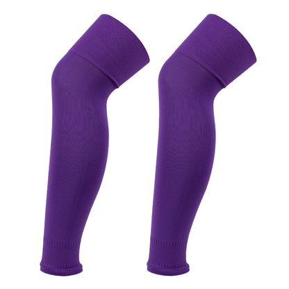 Paarse footless sokken, paarse tubesokken, paarse sleeve socks voetbal