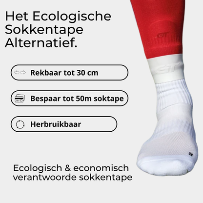 Sokkentape alternatief GT GRIP Tapes, Wit, ecologisch, herbruikbaar sokkentape.