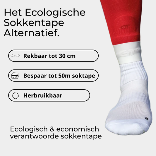 Sokkentape alternatief GT GRIP Tapes, Wit, ecologisch, herbruikbaar sokkentape.