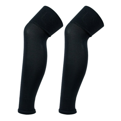 Zwarte footless sokken, Zwarte tubesokken, Zwarte sleeve socks voetbal