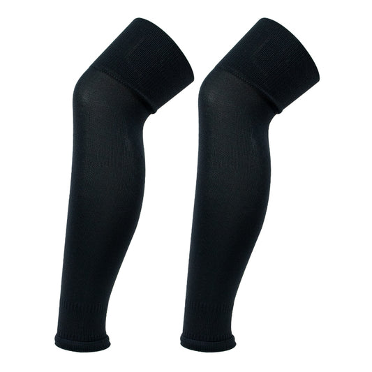 Zwarte footless sokken, Zwarte tubesokken, Zwarte sleeve socks voetbal