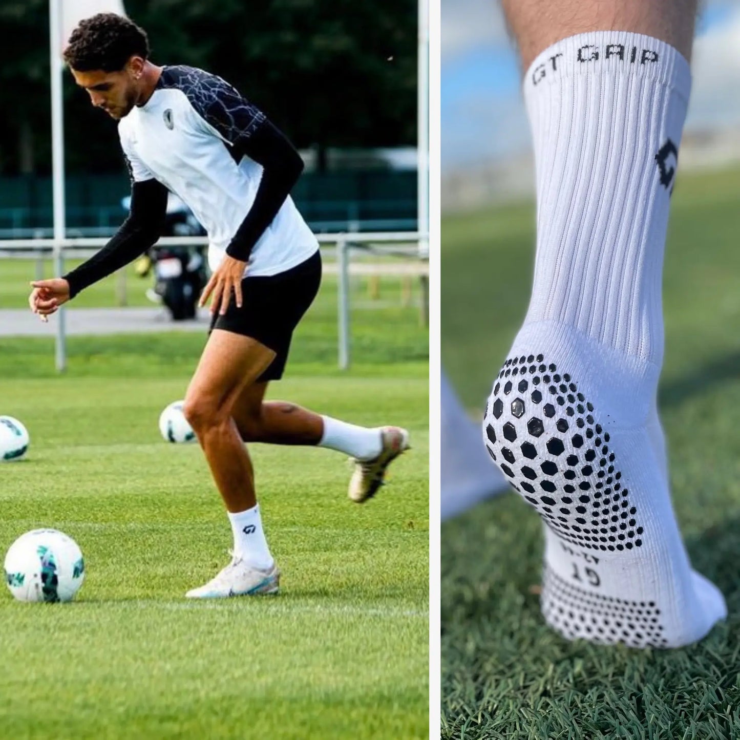 3 paar voetbalsokken, gripsokken voetbal (39-46), anti-slip grip voor heren en dames, sportsokken voor voetbal, basketbal, wit, 39/46 EU 3 paar voetbalsokken, gripsokken voetbal (39-46), anti-slip grip voor heren en dames, sportsokken voor voetbal, basketbal, wit, 39/46 EU